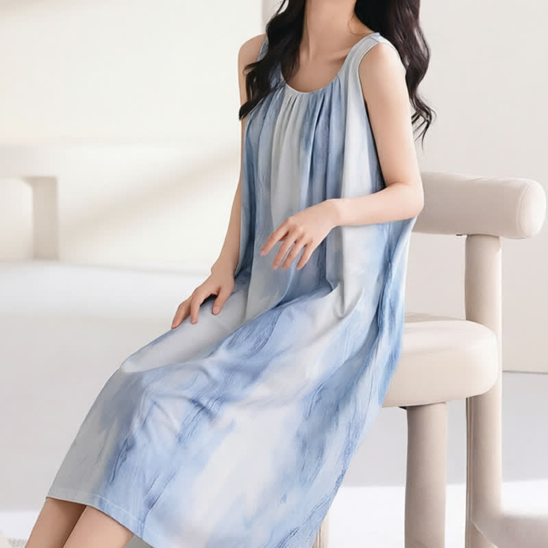 robe d'intérieur bleu clair sans manches et rembourrée - image 3