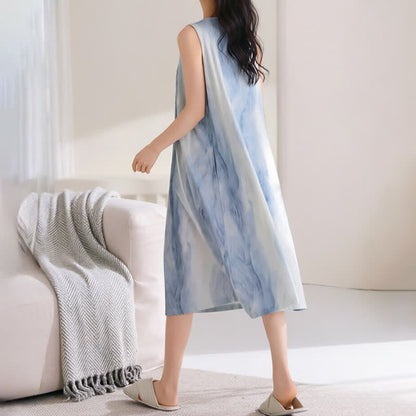 robe d'intérieur bleu clair sans manches et rembourrée - image 9