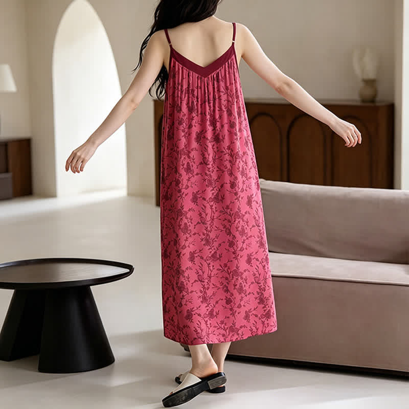 Robe d'intérieur en coton à motifs de roses et de fleurs - image 3