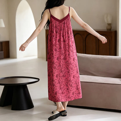 Robe d'intérieur en coton à motifs de roses et de fleurs - image 3