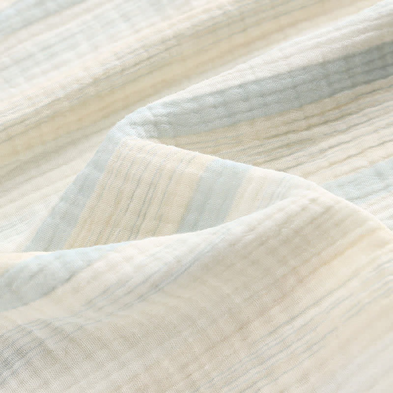 Chemise de nuit en coton à rayures pastel et jupe à volants - image 4