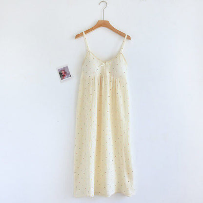 Robe d'intérieur en gaze de coton à pois arc-en-ciel - image 1
