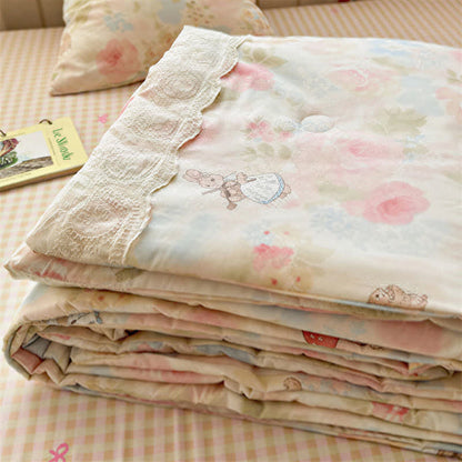 Parure de lit en coton Ownkoti Cream Lace Bunny - image 0