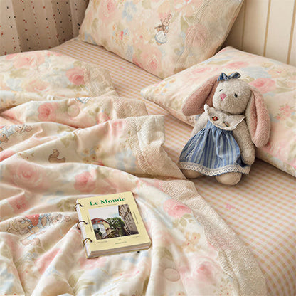 Parure de lit en coton Ownkoti Cream Lace Bunny - image 2