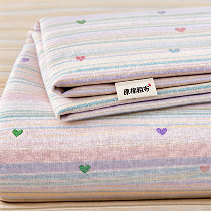 Ensemble de literie doux à rayures arc-en-ciel pastel Ownkoti - image 2