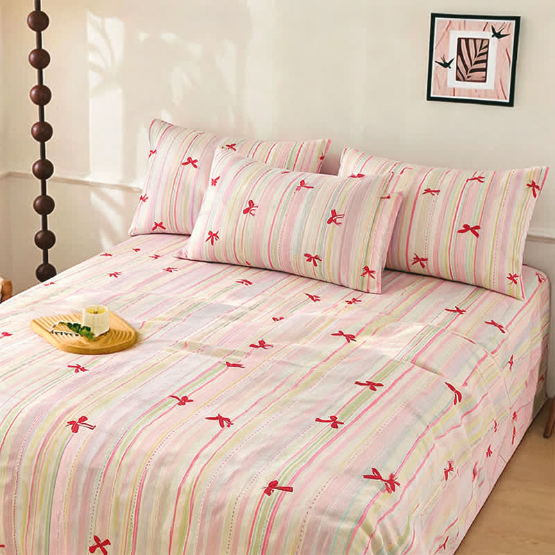 Ensemble de literie Ownkoti Sweet Blush Bow Jacquard - image 1