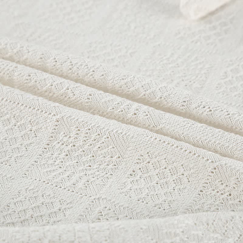 Ensemble pyjama short et débardeur beige jacquard - image 13
