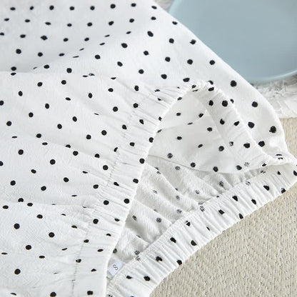 Ensemble pyjama kimono en coton à pois - image 8