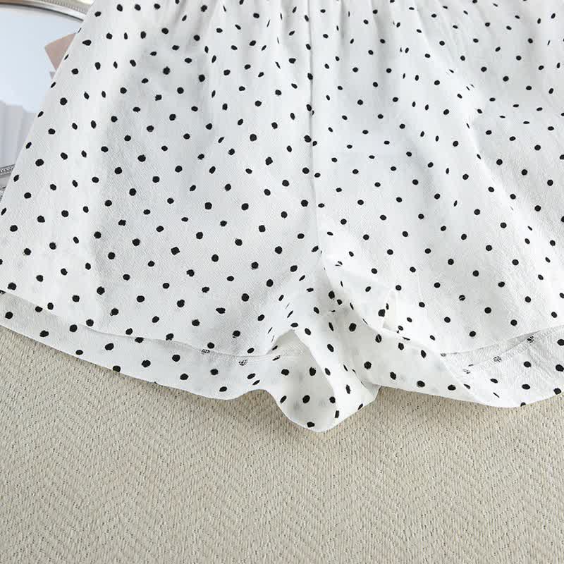 Ensemble pyjama kimono en coton à pois - image 9