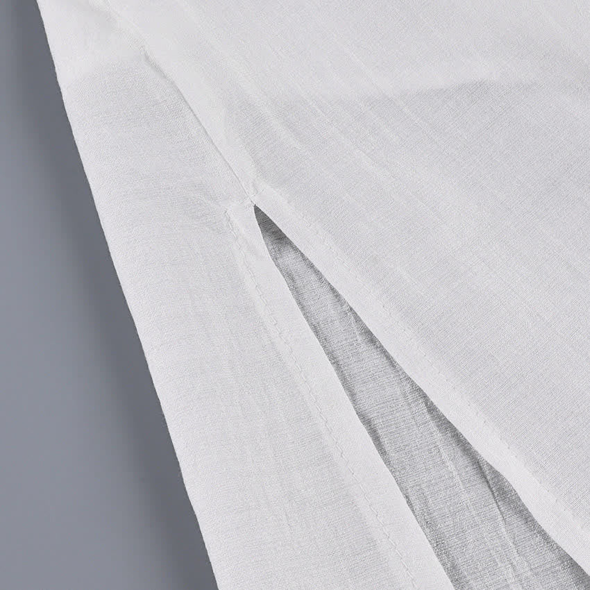 Robe d'intérieur unie avec fente latérale - image 6