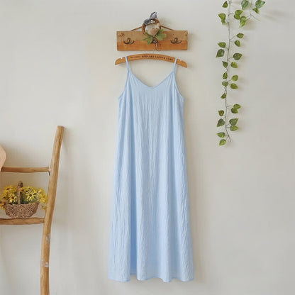 Robe d'intérieur unie avec fente latérale - Bleu - L - image 0