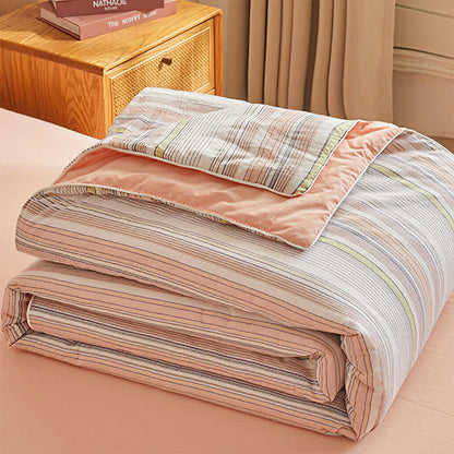 Ensemble de literie d'été Ownkoti Soft Plaid Pure Summer - Rose - Reine - Ensemble de literie - image 4