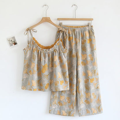 Ensemble pyjama Ginkgo avec débardeur et pantalon - Gris clair et jaune - XL - image 33