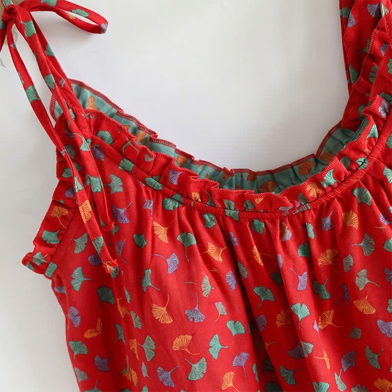 Ensemble pyjama débardeur à motif de feuilles de ginkgo biloba - image 6