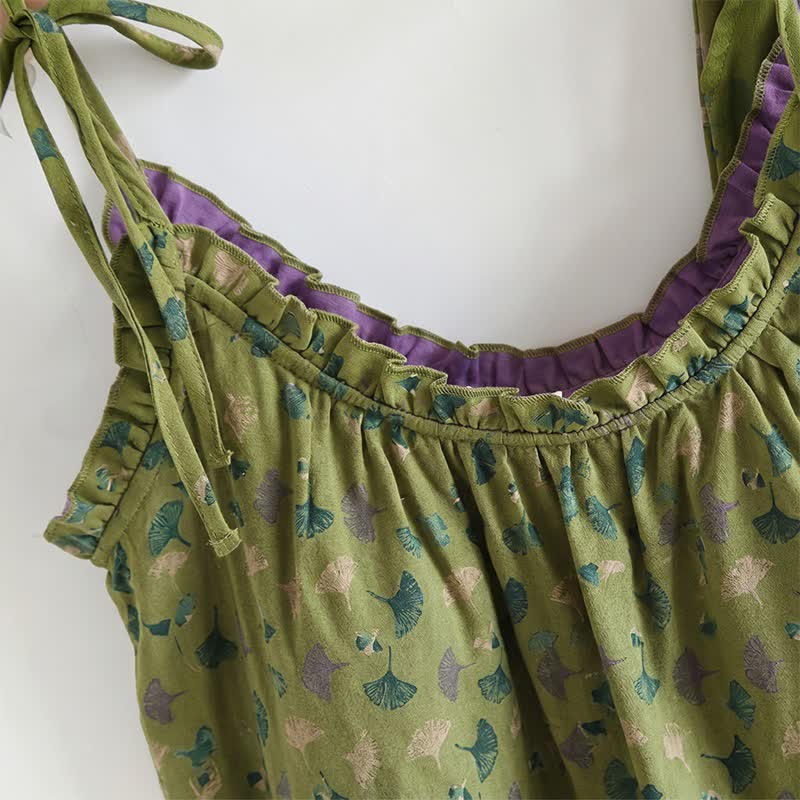 Ensemble pyjama débardeur à motif de feuilles de ginkgo biloba - image 14