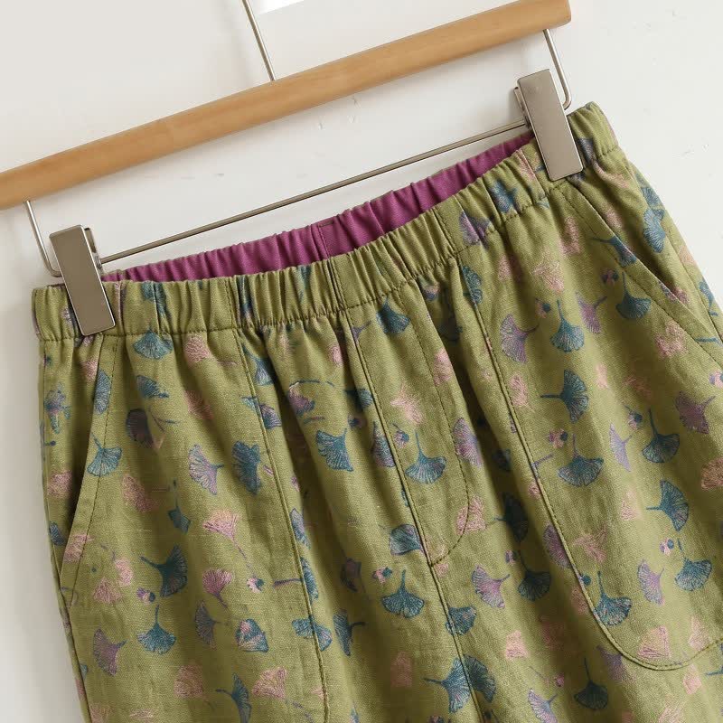 Ensemble pyjama débardeur à motif de feuilles de ginkgo biloba - image 15