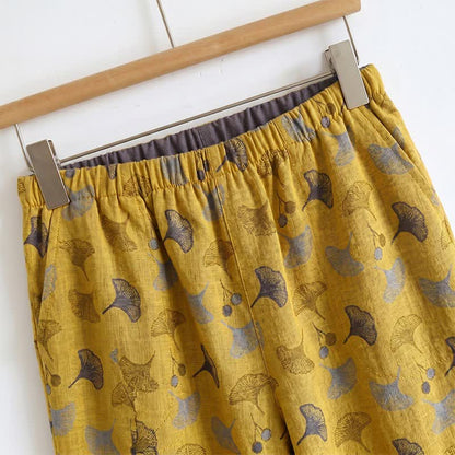 Ensemble pyjama débardeur à motif de feuilles de ginkgo biloba - image 11