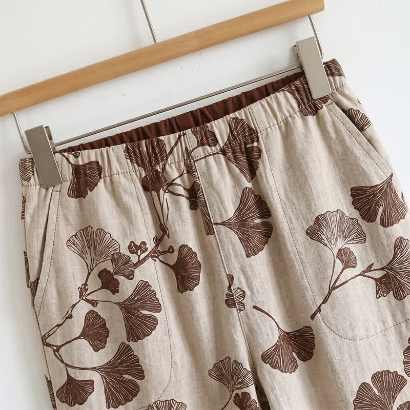 Ensemble pyjama élégant en coton ginkgo - image 11