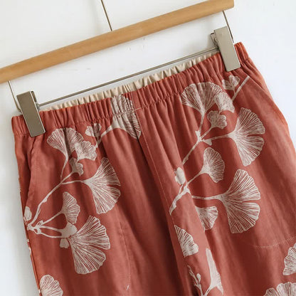 Ensemble pyjama élégant en coton ginkgo - image 3