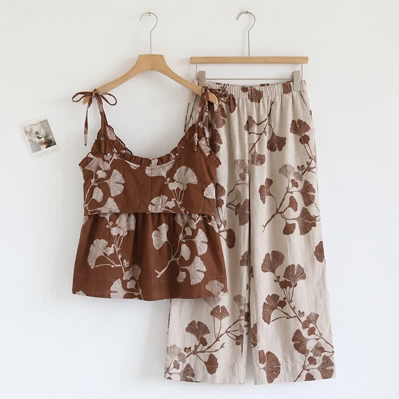 Ensemble pyjama élégant en coton ginkgo - image 9