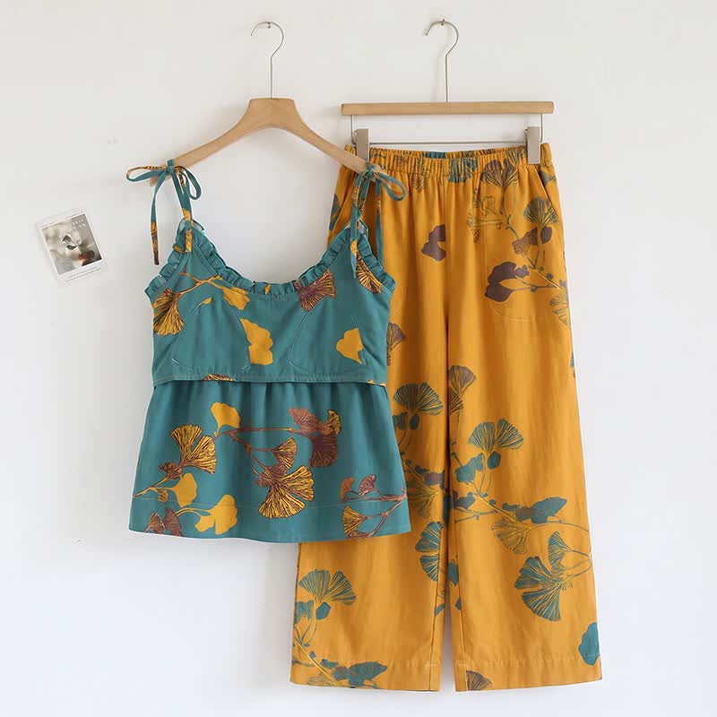 Ensemble pyjama élégant en coton ginkgo - image 13