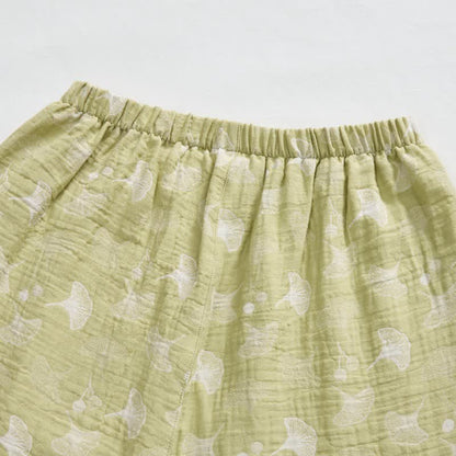 Pyjama en coton avec des feuilles de ginkgo fraîches - image 7