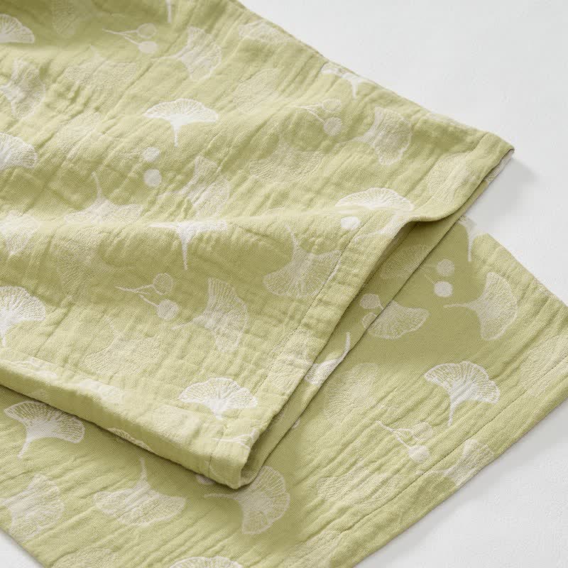 Pyjama en coton avec des feuilles de ginkgo fraîches - image 9