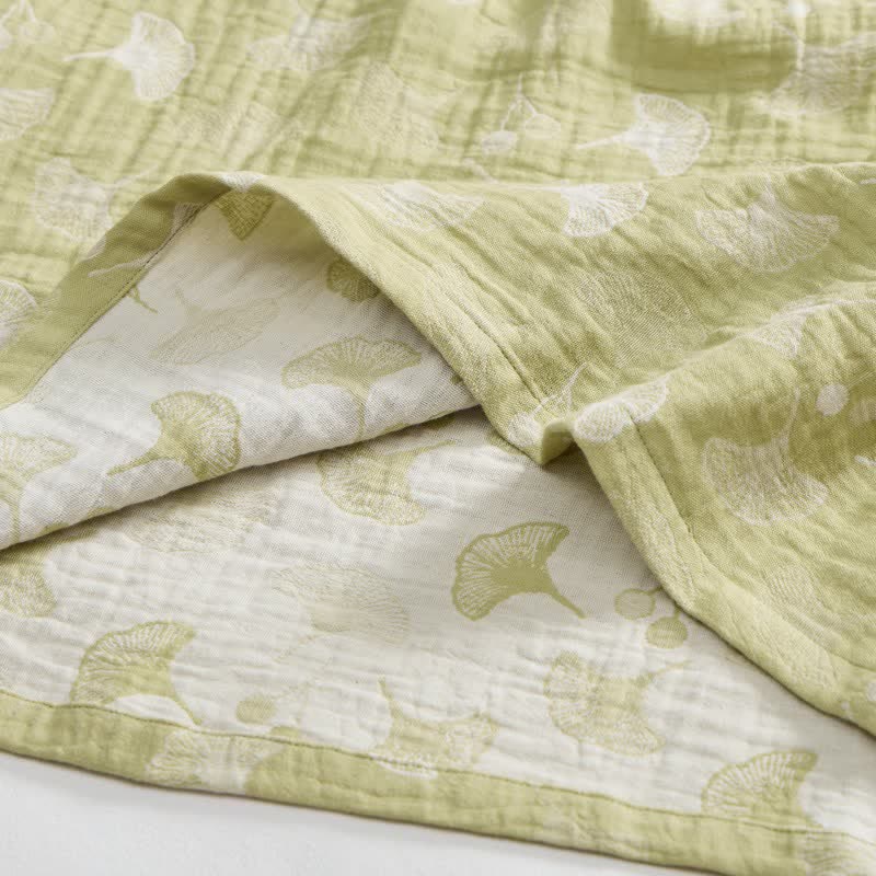 Pyjama en coton avec des feuilles de ginkgo fraîches - image 10