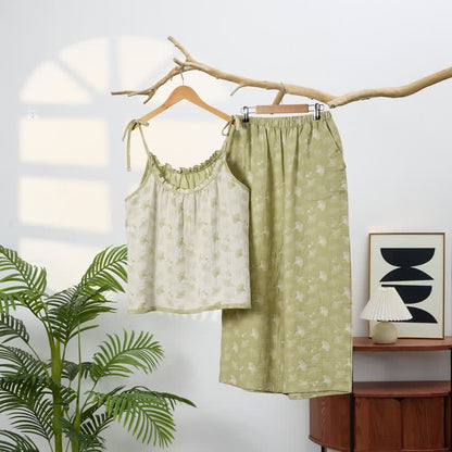 Pyjama en coton avec des feuilles de ginkgo fraîches - image 4