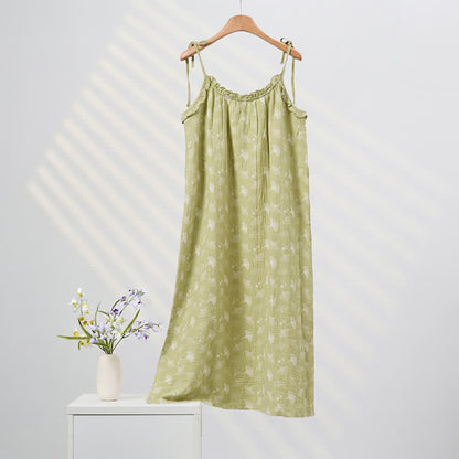 Chemise de nuit en coton ginkgo frais - image 3