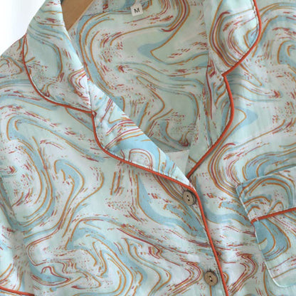 Ensemble lounge en gaze de coton à imprimé abstrait - image 6
