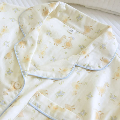 Ensemble de trois pièces de vêtements d'intérieur en toile de coton imprimée - image 5