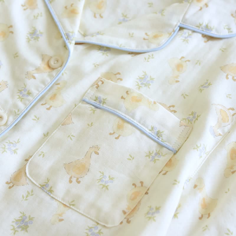 Ensemble de trois pièces de vêtements d'intérieur en toile de coton imprimée - image 6