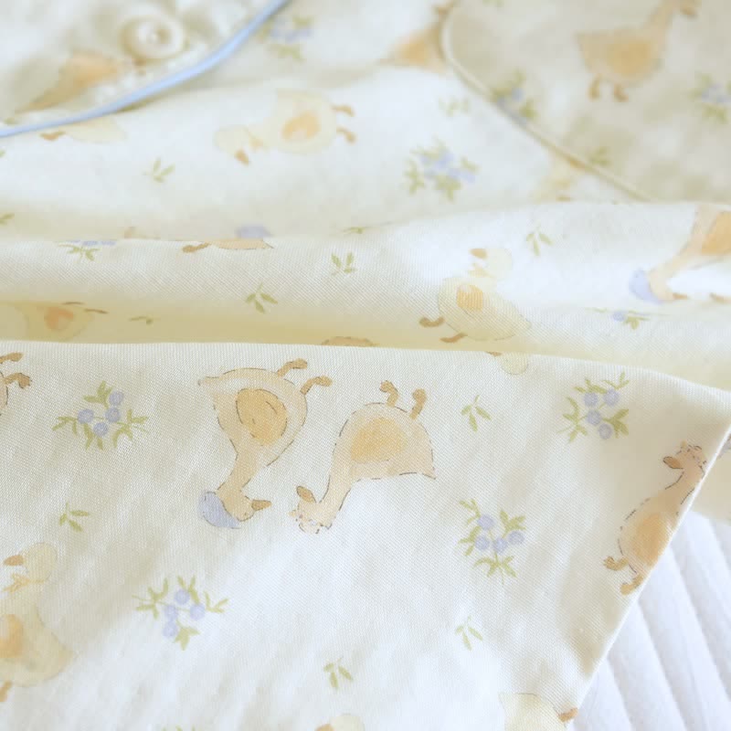 Ensemble de trois pièces de vêtements d'intérieur en toile de coton imprimée - image 10
