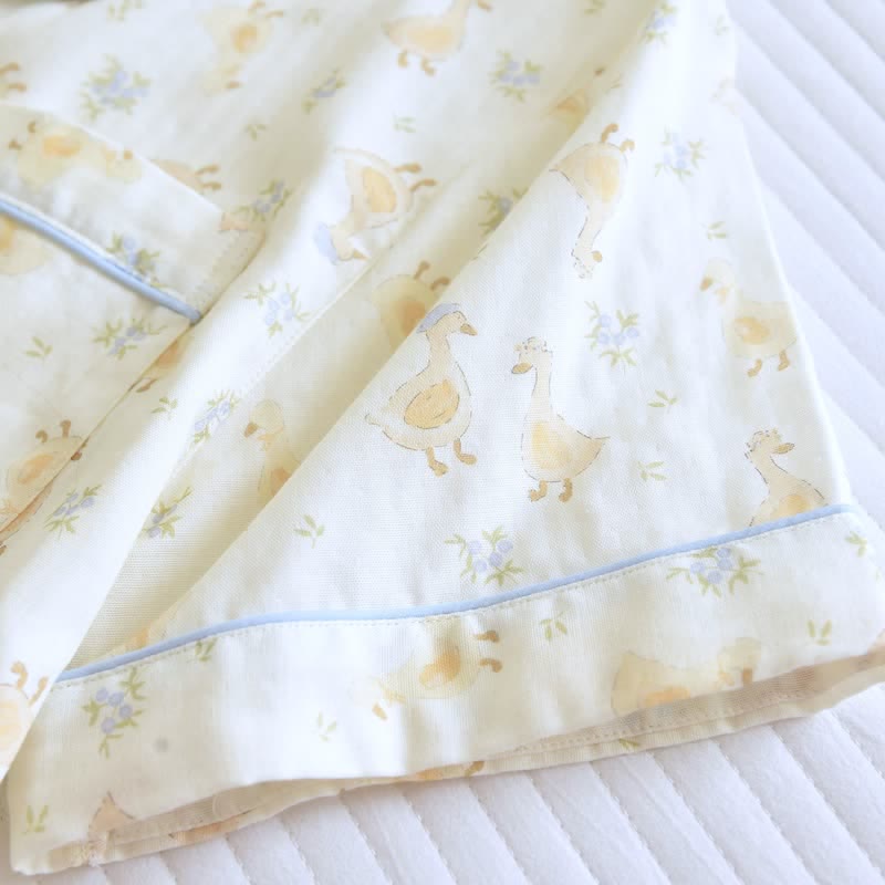 Ensemble de trois pièces de vêtements d'intérieur en toile de coton imprimée - image 7