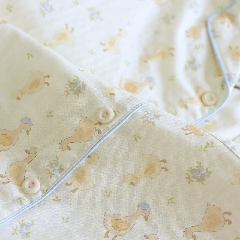 Ensemble de trois pièces de vêtements d'intérieur en toile de coton imprimée - image 8