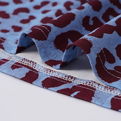 Ensemble de vêtements d'intérieur à imprimé léopard bleu - image 9