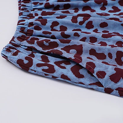 Ensemble de vêtements d'intérieur à imprimé léopard bleu - image 6