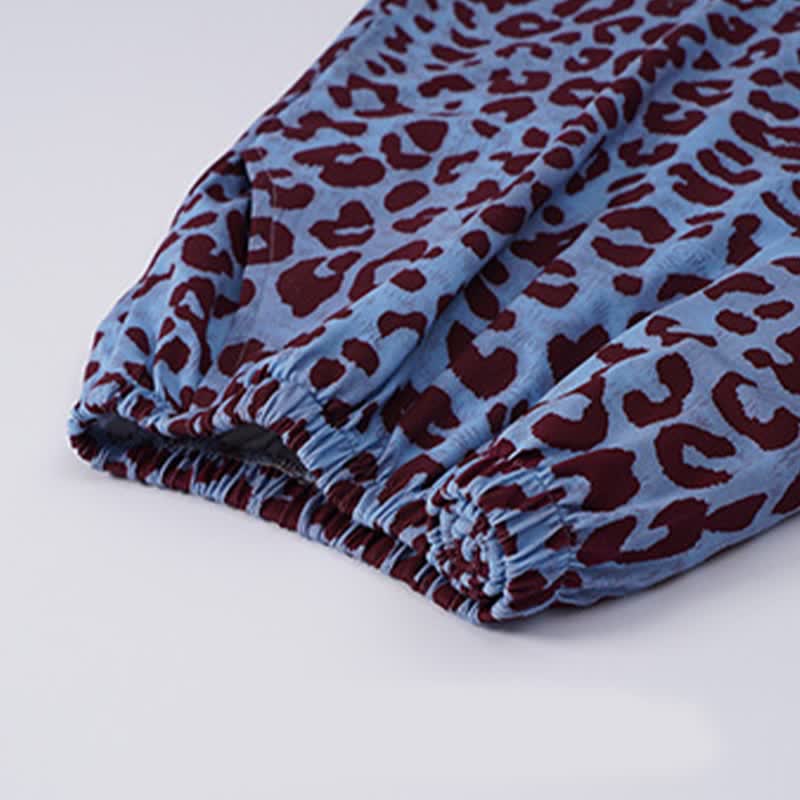 Ensemble de vêtements d'intérieur à imprimé léopard bleu - image 7
