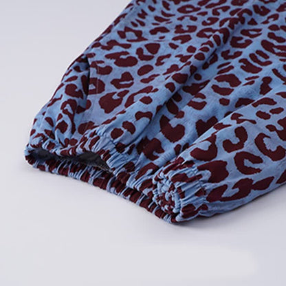 Ensemble de vêtements d'intérieur à imprimé léopard bleu - image 7