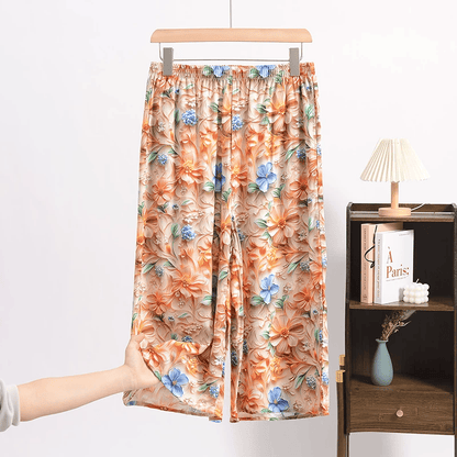 Pantalon de pyjama vintage à imprimé botanique, version courte - image 2
