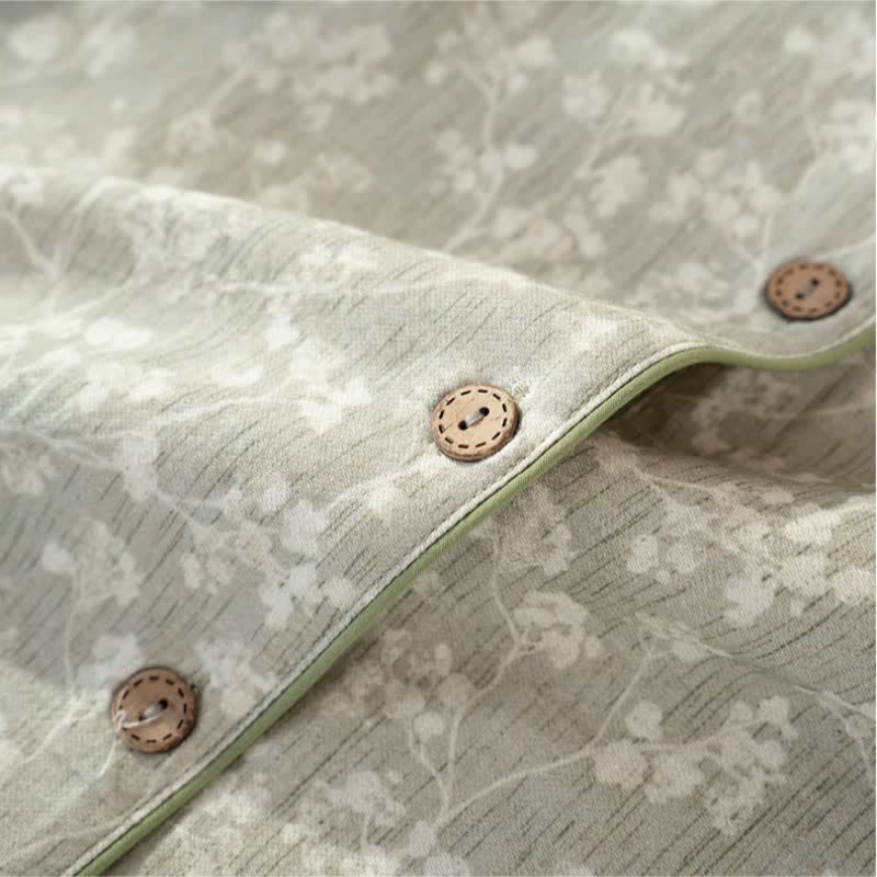 Pyjama en coton doux à motifs floraux avec patte de boutonnage - image 7