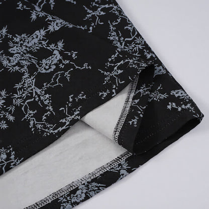 Ensemble de détente noir avec débardeur à motif floral - image 7