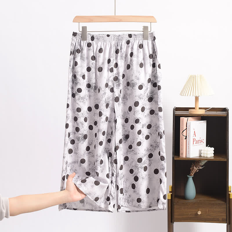 pantalon de pyjama court à pois - image 2