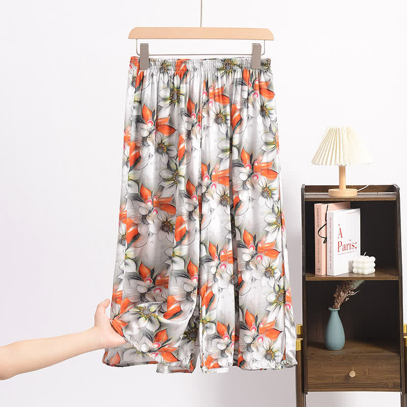 Pantalon d'intérieur vintage à motif floral, longueur cheville - image 2