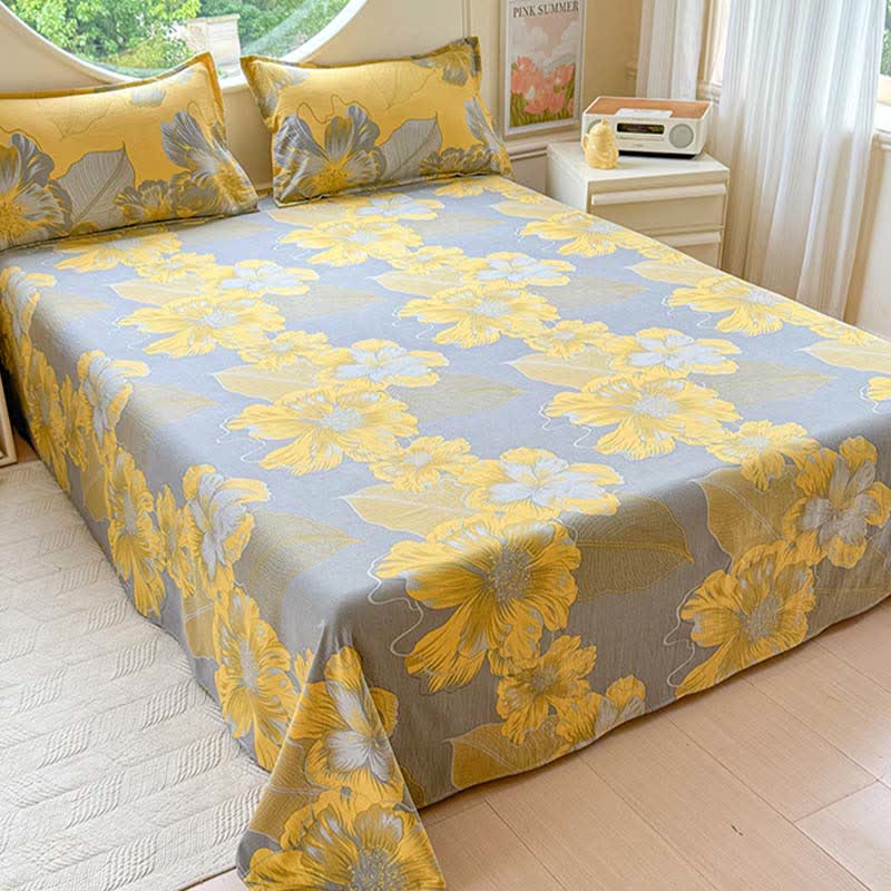 Ensemble de literie 4 pièces en gaze de coton à motif floral - image 5
