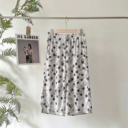 pantalon de pyjama court à pois - image 1