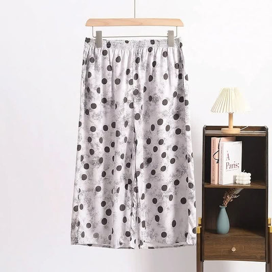 pantalon de pyjama court à pois - Gris - 6XL - image 0