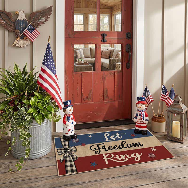 Tapis d'entrée Ownkoti Let Freedom Ring en velours cristal patriotique - image 1