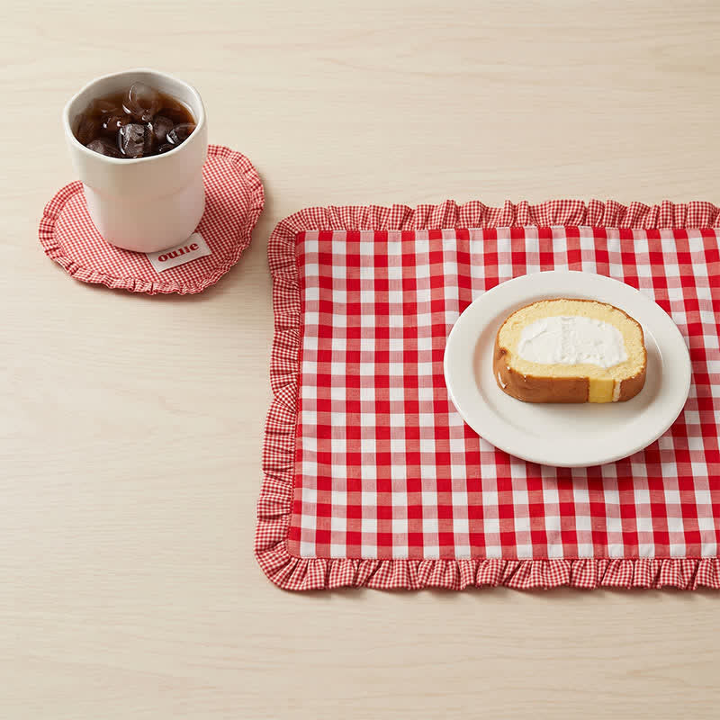 Set de table Ownkoti en coton doux à rayures minimalistes - image 2
